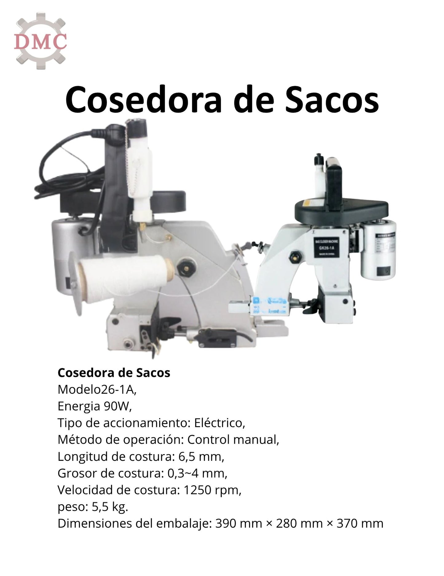 Cosedora de Sacos Portátil 110V