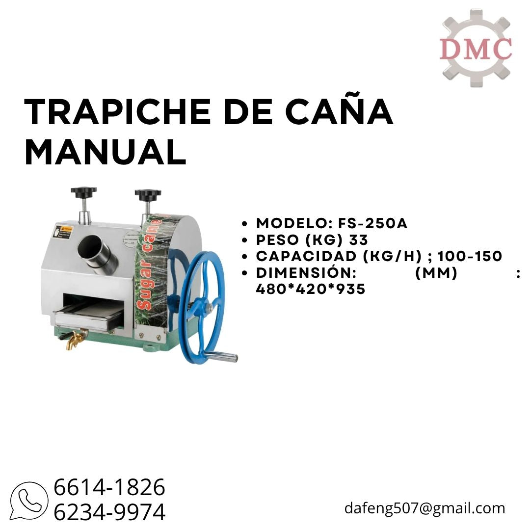 Trapiche de Caña – 3 Émbolos Ajustables | Acero Inoxidable