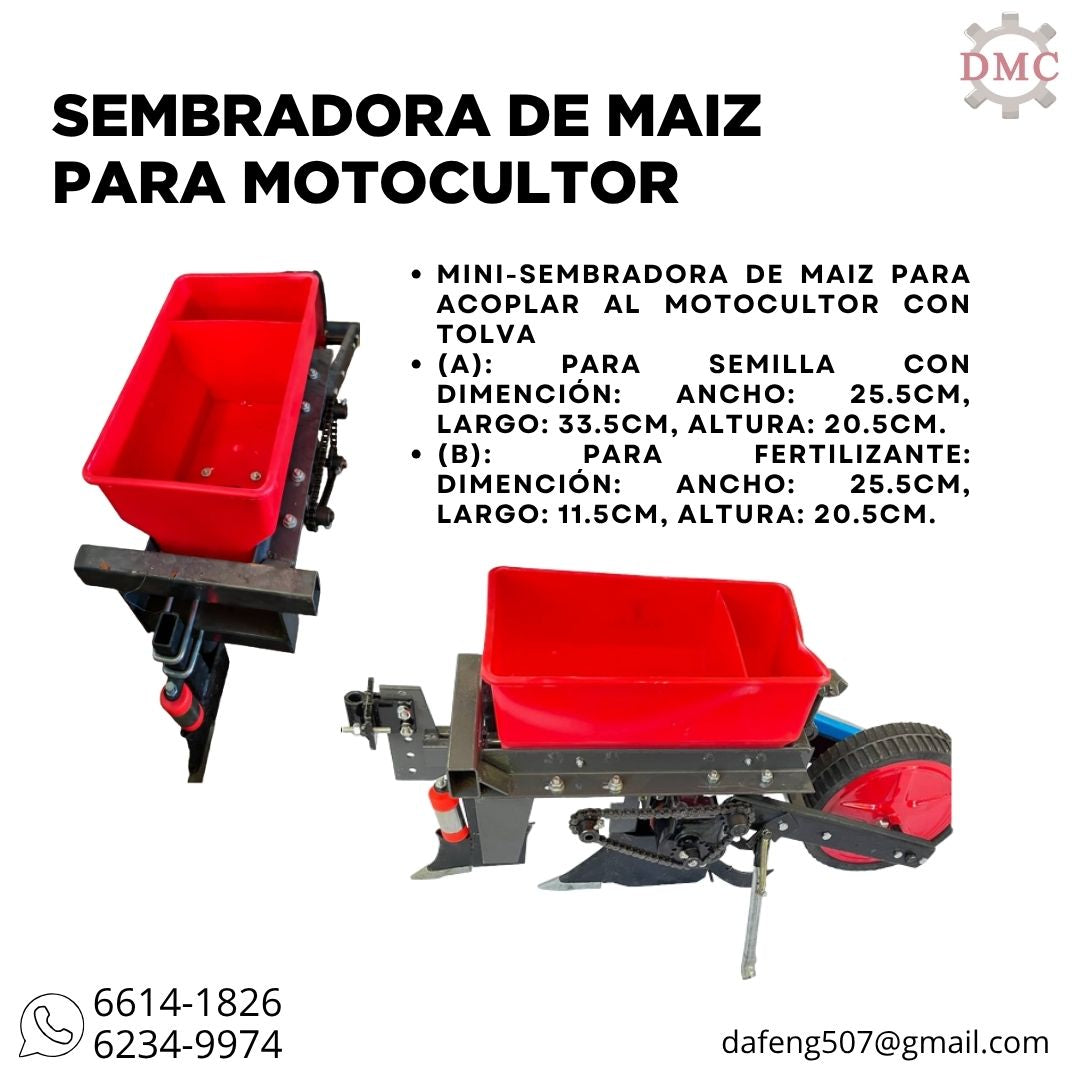 Sembradora para Motocultor de Presición