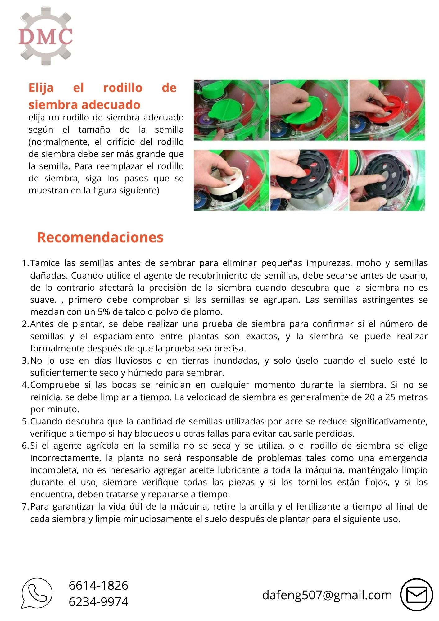 Sembradora Manual de Granos Takataka Rueda Siembra y Fertiliza.