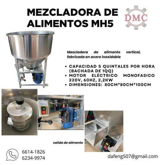 Mezcladora de Alimento Balanceado 1 quintal por bachada de 10minutos