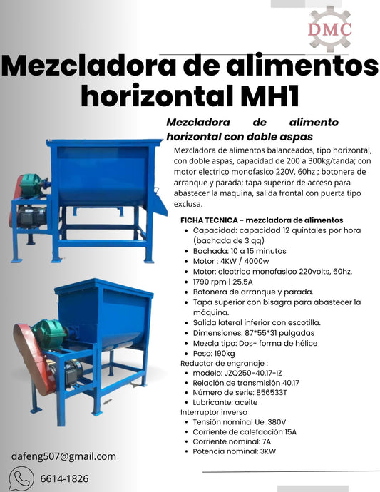 Mezcladora de Alimento Balanceado