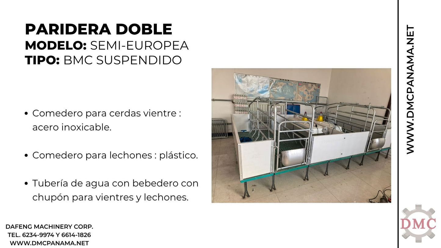 Paridera Doble Paredes PVC con Pisos BMC Suspendidos | DMC Panamá