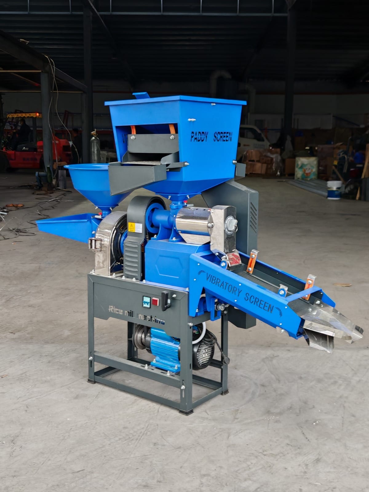 Piladora de Arroz Maíz y Café Semi industrial con motor eléctrico he incluye molino pulverizador de granos