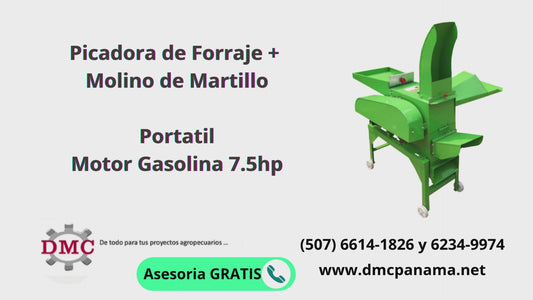 Picadora de Pasto con Motor Gasolina 7.5hp