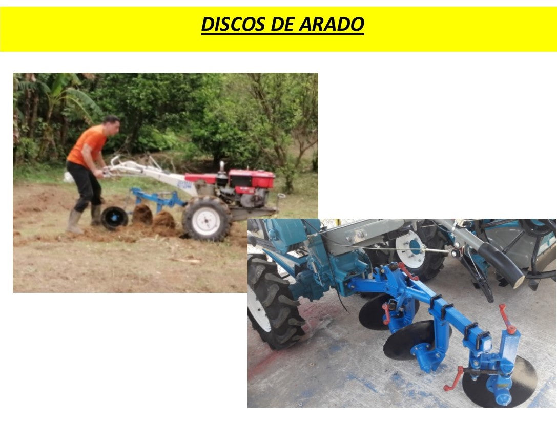 DISCOS DE ARADO TRIPLE - APERO IMPLEMENTO para MOTOCULTOR