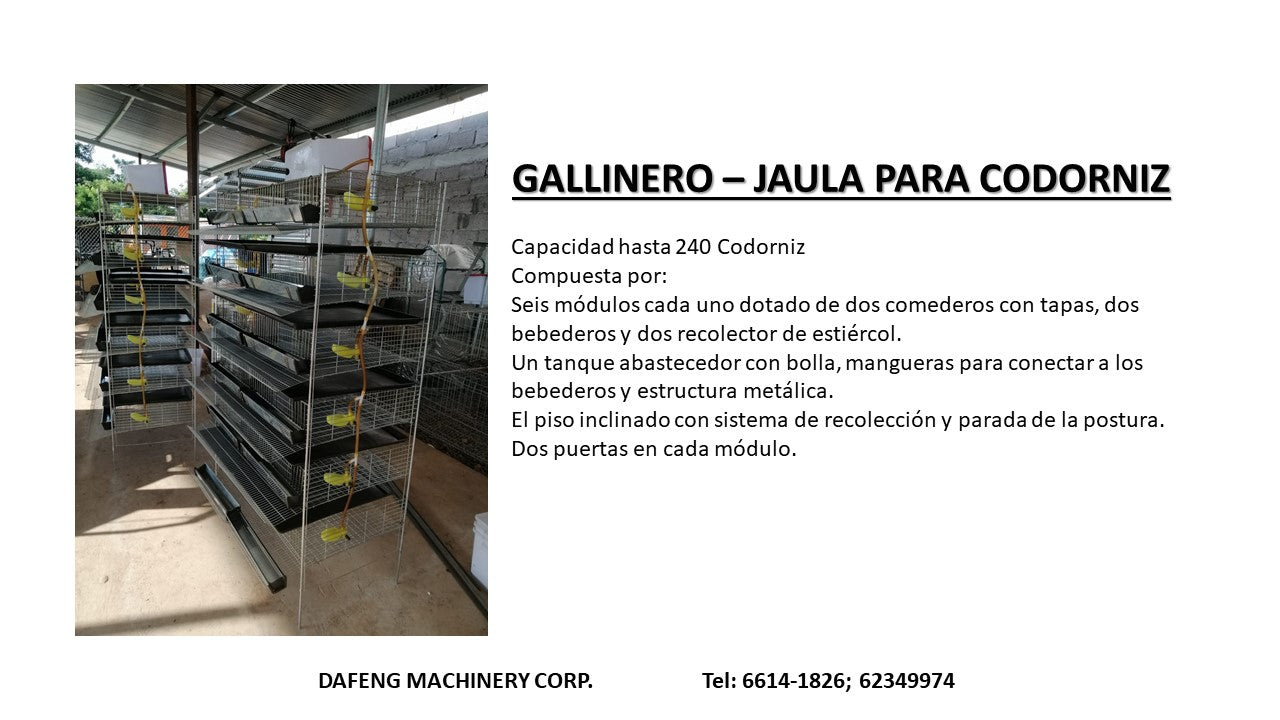 Jaula de Codorniz 2 pisos