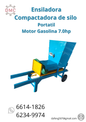 Ensiladora de Silo Bolsas – Motor Gasolina 7HP