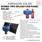 Bomba Splash Solar | Aireador para Acuicultura con Paneles Solares
