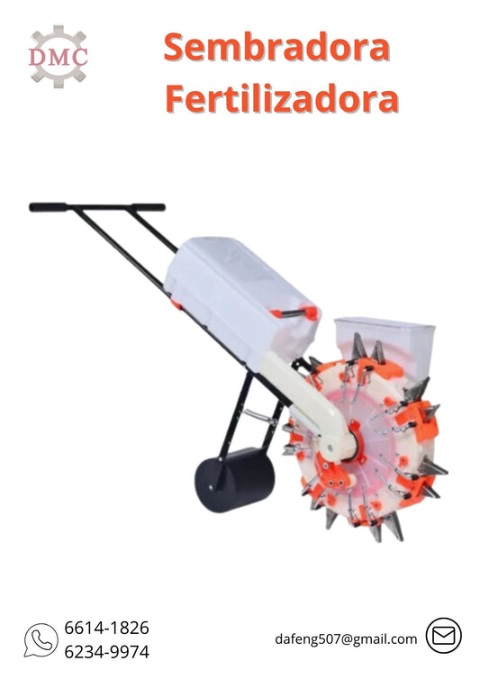 Sembradora Manual de Granos Takataka Rueda Siembra y Fertiliza.