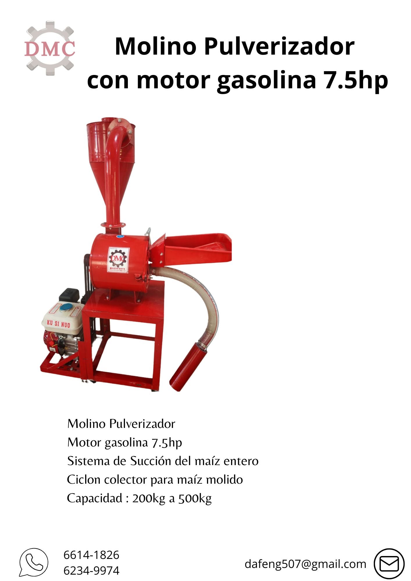 Pulverizador de Maíz y granos