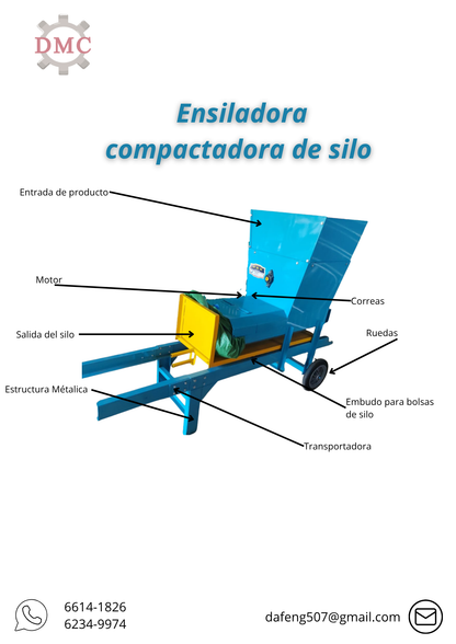 Ensiladora de Silo Bolsas – Motor Gasolina 7HP