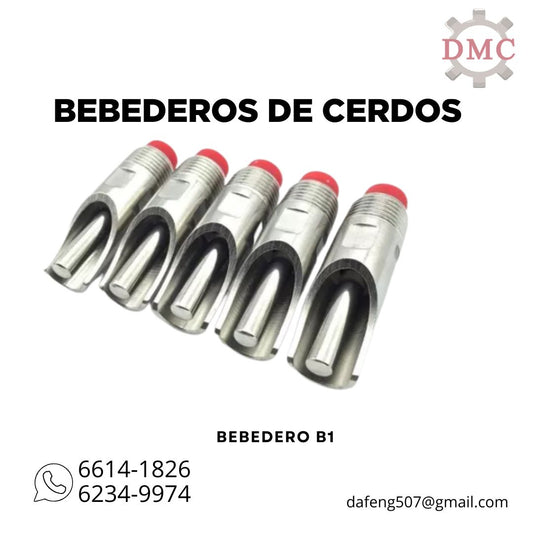 Bebedero Chupón para Cerdos y Lechones – Acero Inoxidable