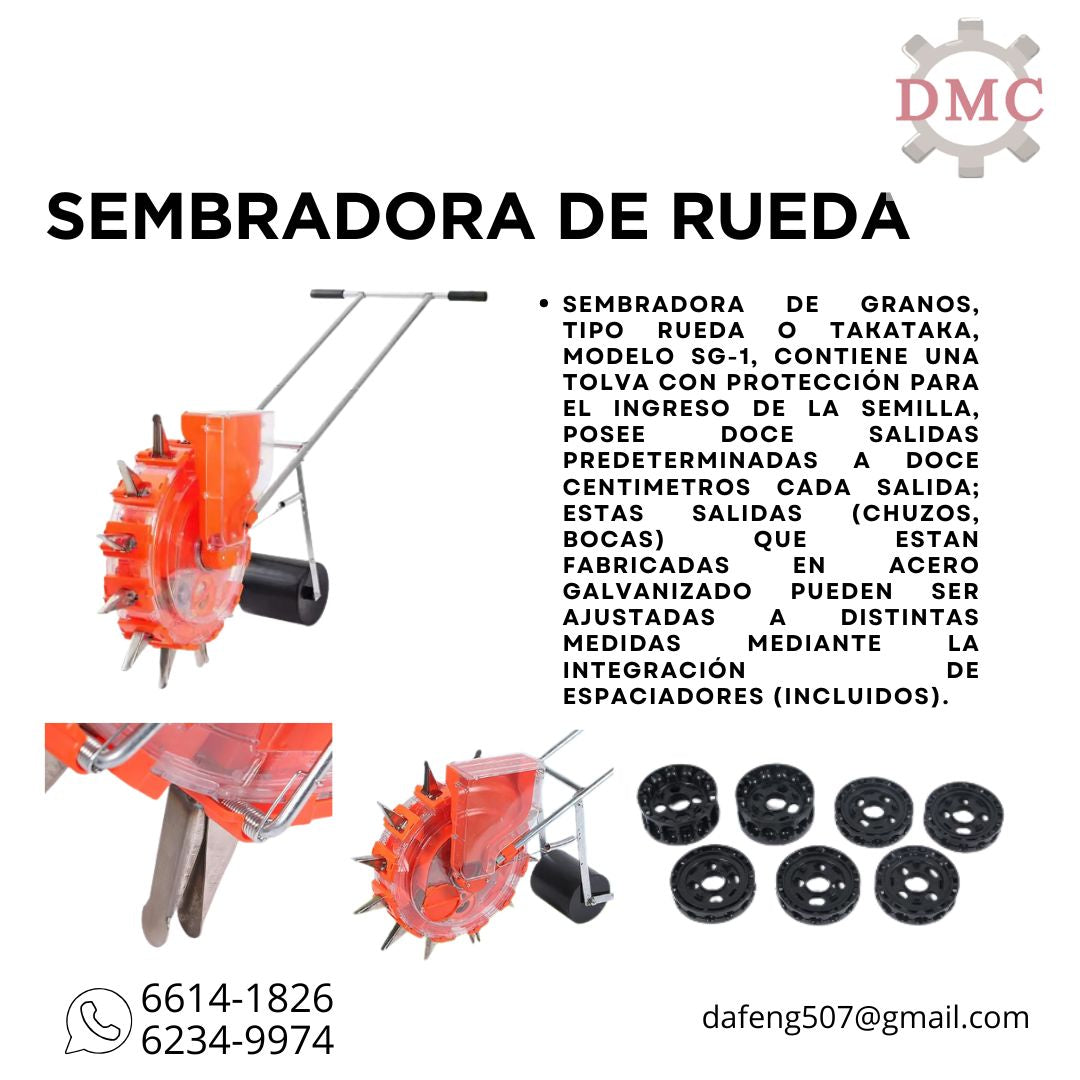 Sembradora Manual de Granos rueda Takataka SG-1 | 12 Salidas  DMC Panamá