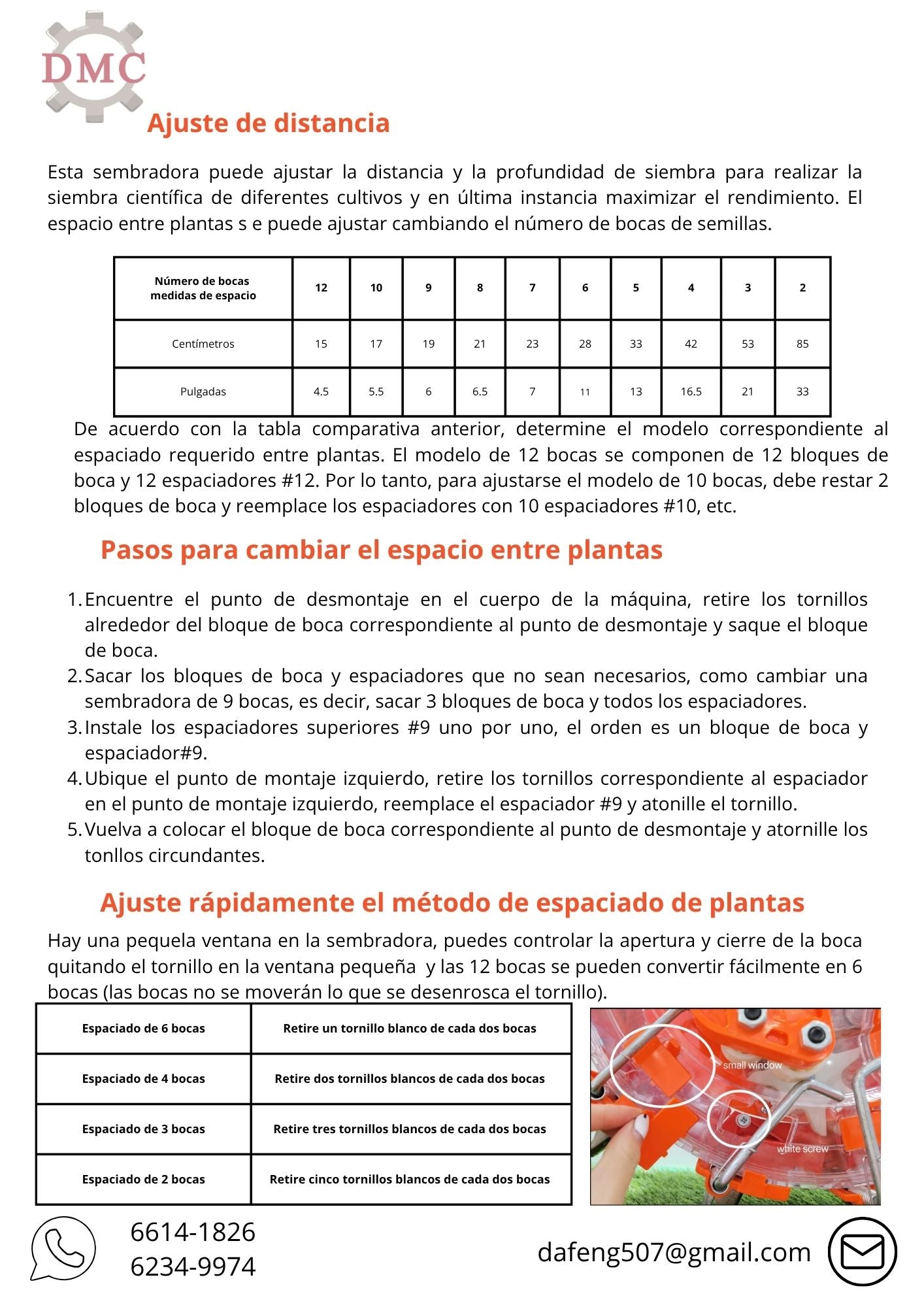 Sembradora Manual de Granos Takataka Rueda Siembra y Fertiliza.