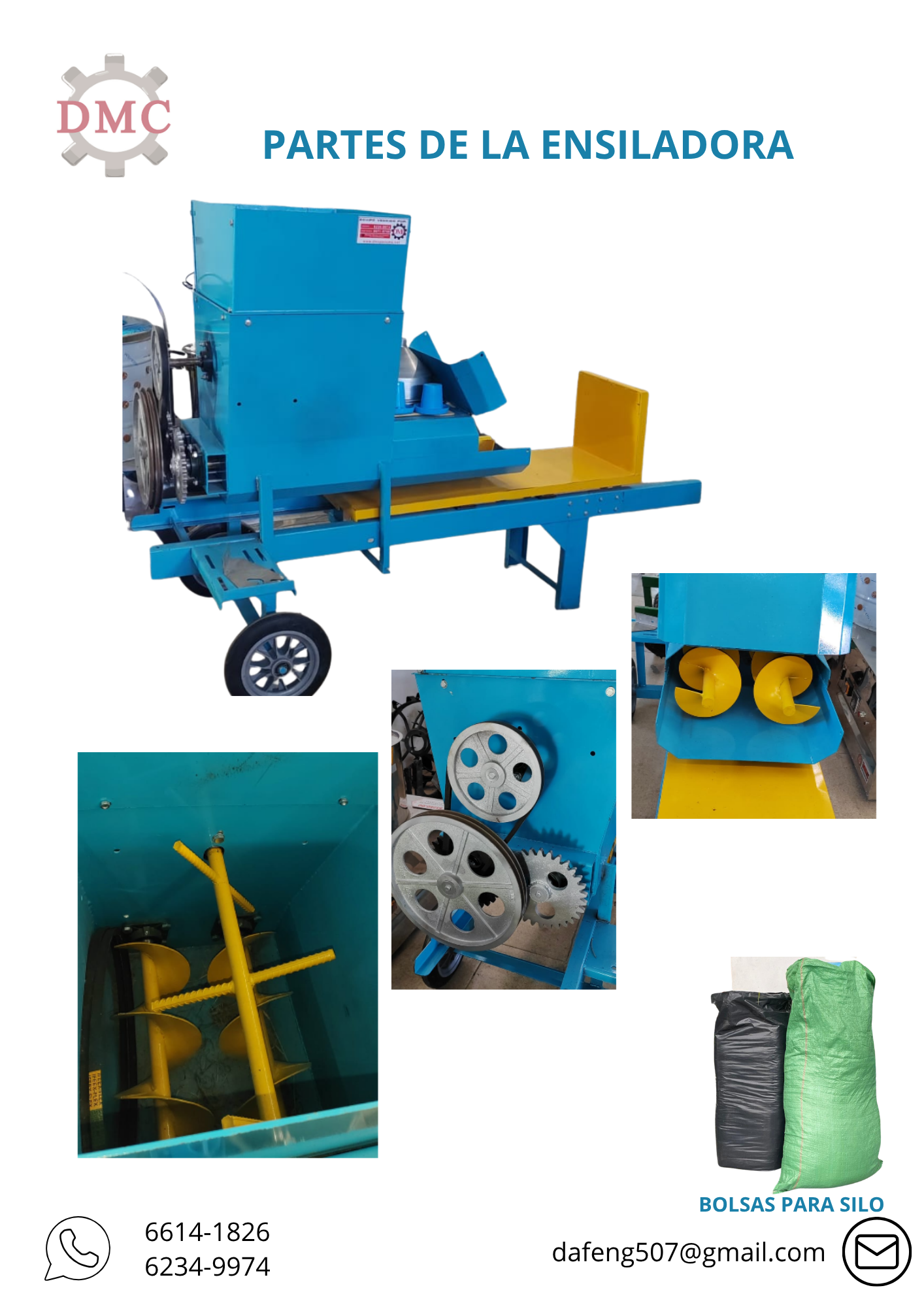 Ensiladora de Silo Bolsas – Motor Gasolina 7HP