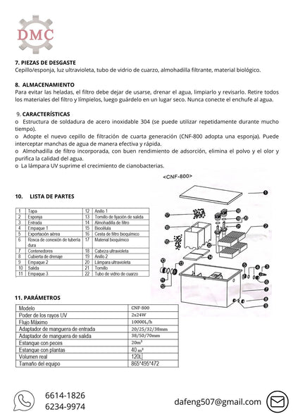 FILTRO BIOLOGICO PARA TANQUES AUSTRALIANOS EN LA CRIA DE PECES O CAMARÓN