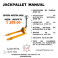 JACK PALLET MANUAL – Transpaleta Hidráulica