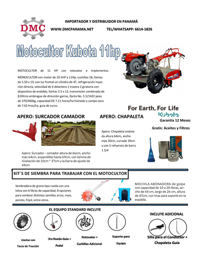 Motocultor KUBOTA-QUICK