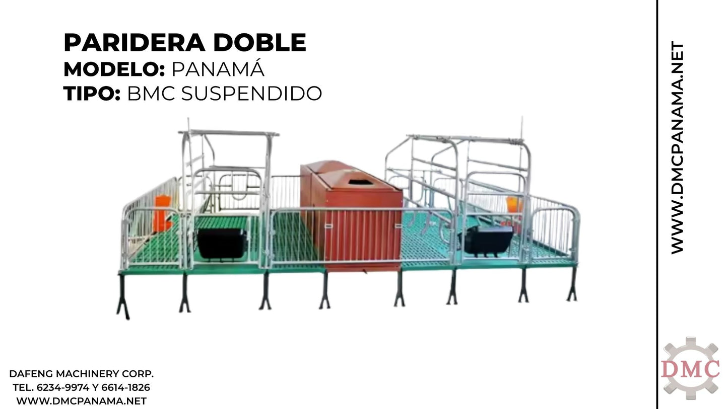 Paridera para Dos Cerdas con Calentador y Comedero