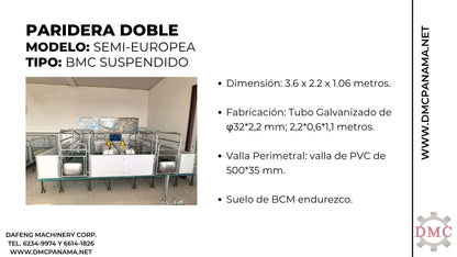 Paridera Doble Paredes PVC con Pisos BMC Suspendidos | DMC Panamá