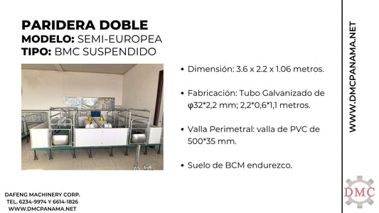 Paridera Doble Paredes PVC con Pisos BMC Suspendidos | DMC Panamá