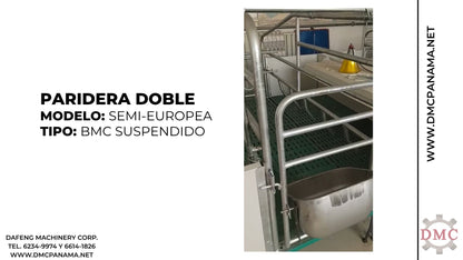 Paridera Doble Paredes PVC con Pisos BMC Suspendidos | DMC Panamá