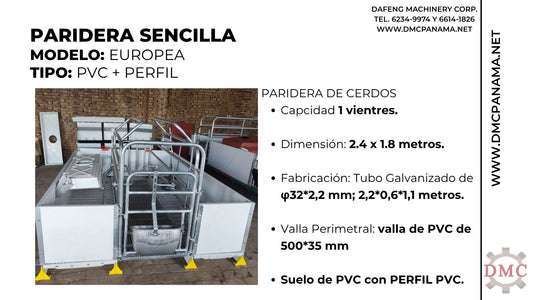Paridera para una Cerda Modelo Europeo con Paredes de PVC | DMC