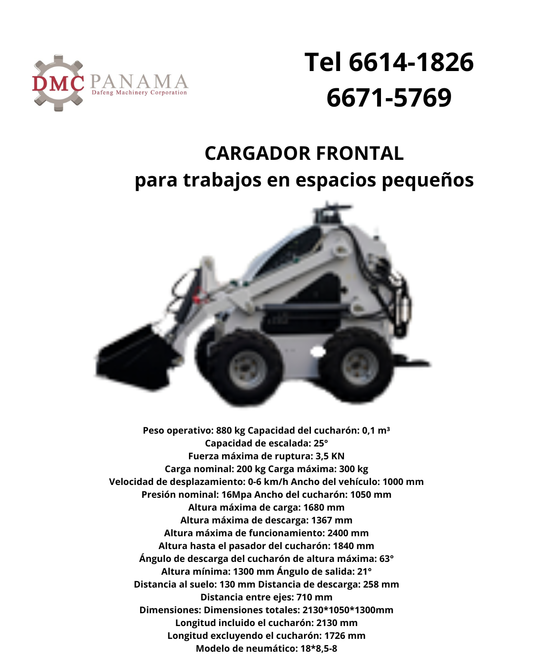 CARGADOR FRONTAL MINI – Motor Diesel | Construcción y Ganadero