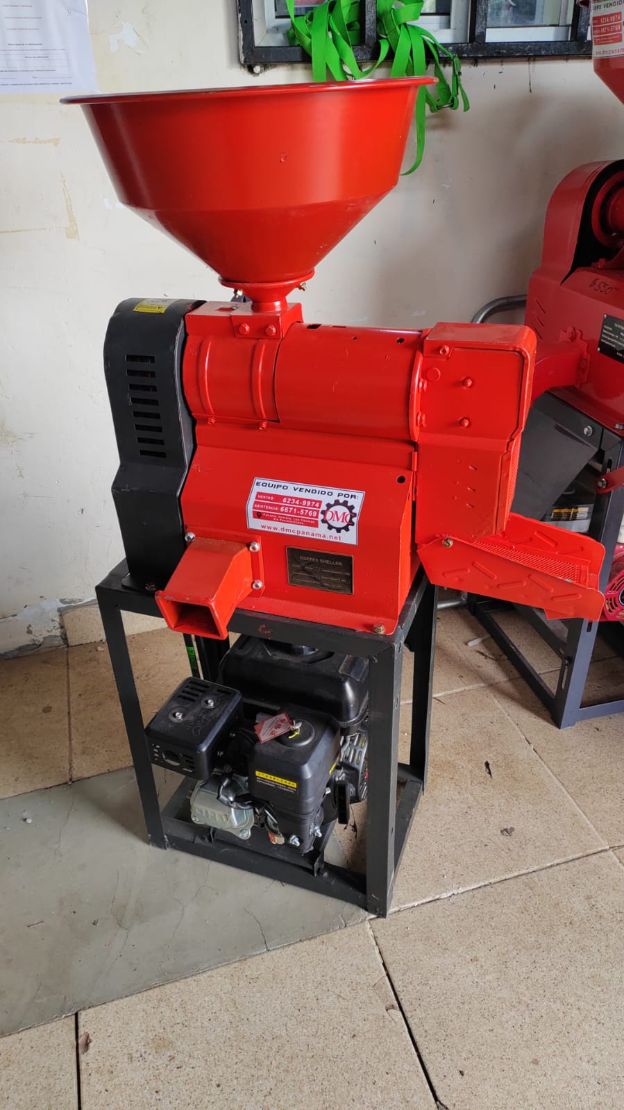 Piladora Café con motor gasolina 7.5hp