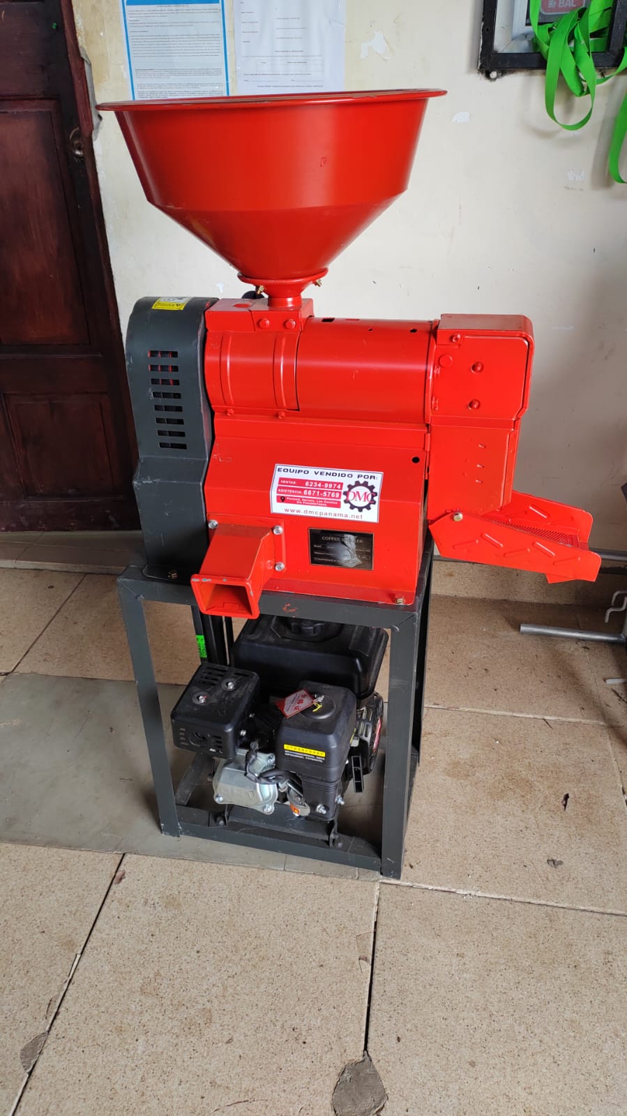 Piladora Café con motor gasolina 7.5hp