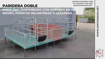 Paridera para Dos Cerdas con Calentador y Comedero