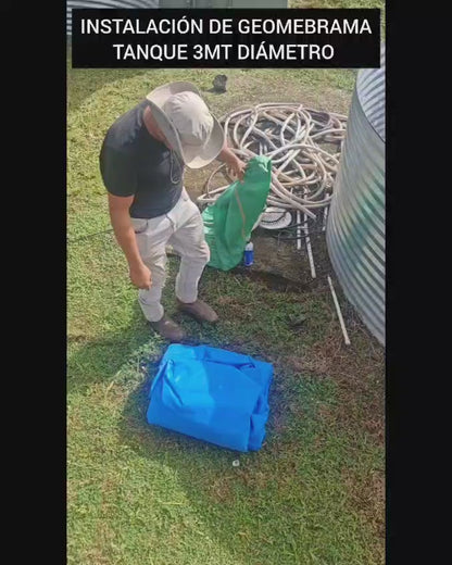 TANQUE AUSTRALIANO con GEOMEMBRANA DIAMETRO 3MT