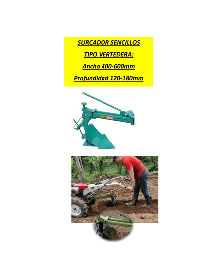 Surcador Arado Vertedera – Implemento para Motocultor