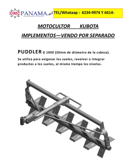 OXIGENADOR PUDDLER APERO IMPLEMENTO PARA MOTOCULTOR