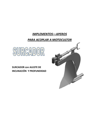 Surcador Arado Vertedera – Implemento para Motocultor